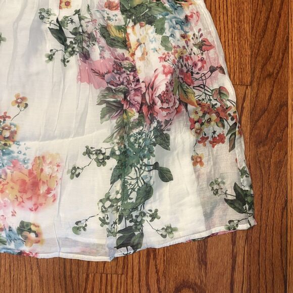 AQUA Floral Fit & Flare Sundress- Size L - Picture 4 of 5